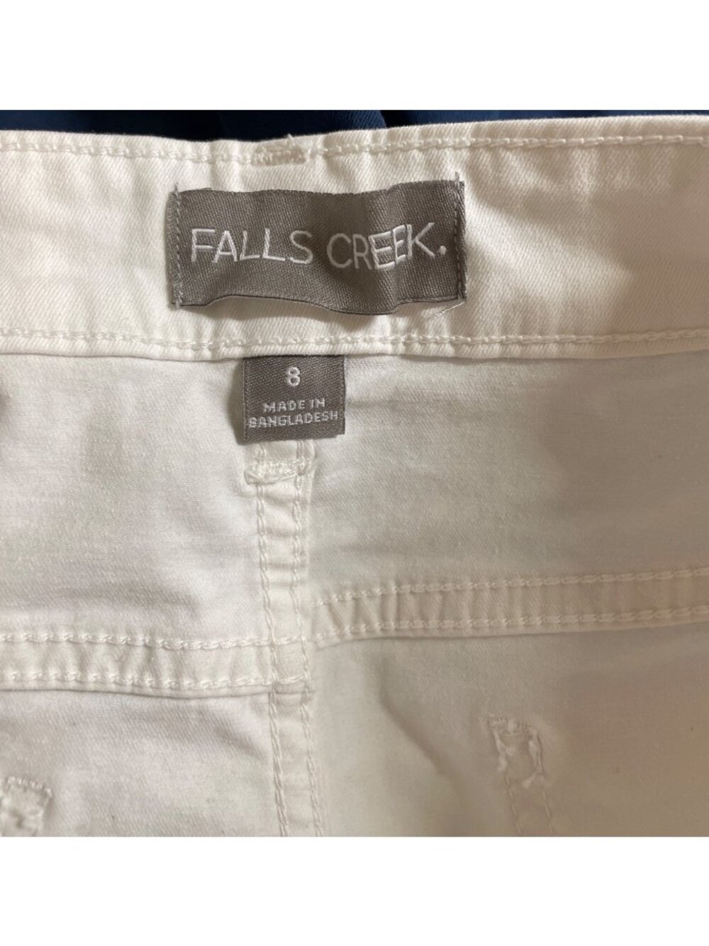 Falls Creek White Blue Ombre Cutoff Jean Shorts Womens Size 8 - Picture 6 of 8